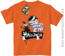 Halloween Kids Party Super Ghosts - koszulka dziecięca pomarańczowa