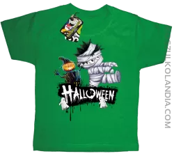 Halloween Kids Party Super Ghosts - koszulka dziecięca zielona
