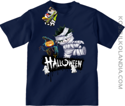 Halloween Kids Party Super Ghosts - koszulka dziecięca granatowa