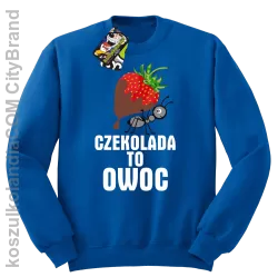 Czekolada to owoc - Bluza standard bez kaptura niebieska 