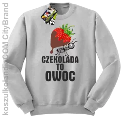 Czekolada to owoc - Bluza standard bez kaptura melanż 