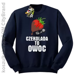 Czekolada to owoc - Bluza standard bez kaptura granatowa 