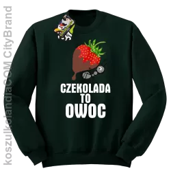 Czekolada to owoc - Bluza standard bez kaptura butelkowa 