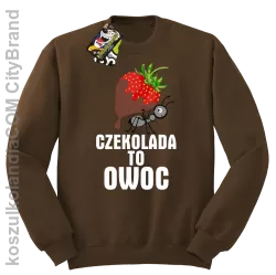 Czekolada to owoc - Bluza standard bez kaptura brązowa 