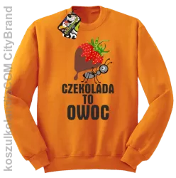 Czekolada to owoc - Bluza standard bez kaptura pomarańczowa 