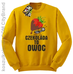 Czekolada to owoc - Bluza standard bez kaptura żółta 