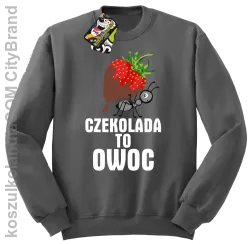 Czekolada to owoc - Bluza standard bez kaptura szara 