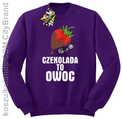 Czekolada to owoc - Bluza standard bez kaptura fioletowa 