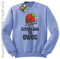 Czekolada to owoc - Bluza standard bez kaptura błękitna 