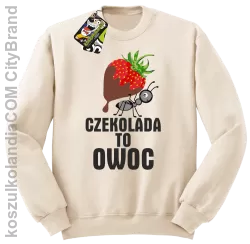 Czekolada to owoc - Bluza standard bez kaptura beżowa 