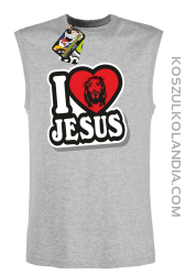 I love Jesus StickStyle - bezrękawnik męski TANK - Melanż