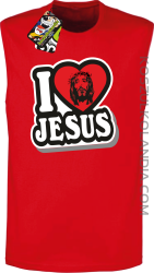 I love Jesus StickStyle - bezrękawnik męski TANK - Czerwony