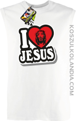 I love Jesus StickStyle - bezrękawnik męski TANK - Biały