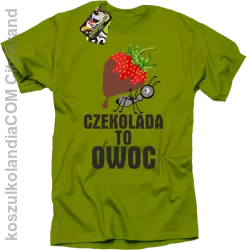 Czekolada to owoc - Koszulka męska kiwi