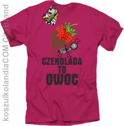 Czekolada to owoc - Koszulka męska fuchsia 