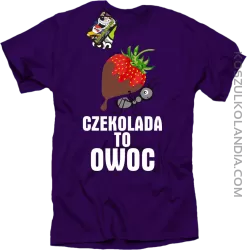 Czekolada to owoc - Koszulka męska fioletowa 