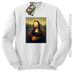 MonaLisa Mother Ducker - Bluza męska standard bez kaptura biała 