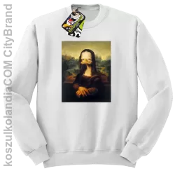 MonaLisa Mother Ducker - Bluza męska standard bez kaptura biała 