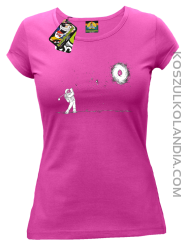 Astro Golfista na księżycu - koszulka damska fuchsia 