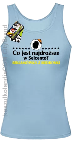 Co jest najdroższe w Seicento Reklamówka z Biedronki  - Top damski 