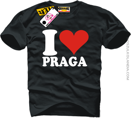 I LOVE PRAGA - koszulka męska