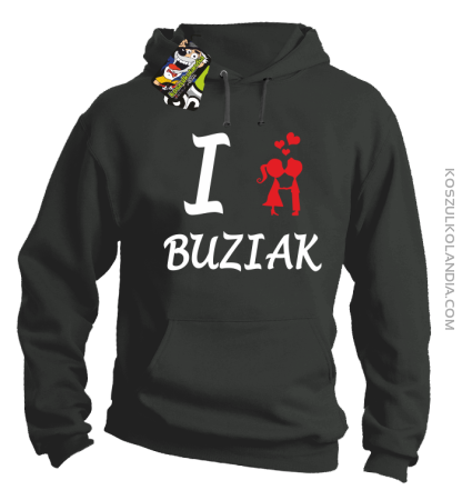 I LOVE Buziak - Bluza z kapturem męska