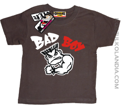 Bad Boy Mały Mięśniak - koszulka dziecięca - brązowy