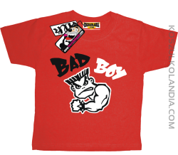 Bad Boy Mały Mięśniak - koszulka dziecięca - czerwony