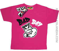 Bad Boy Mały Mięśniak - koszulka dziecięca - różowy