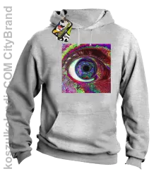 PSYCHODELIC EYE - Bluza męska z kapturem melanż 