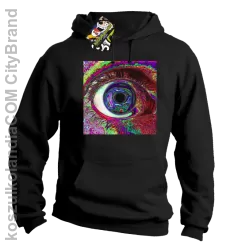 PSYCHODELIC EYE - Bluza męska z kapturem czarna 