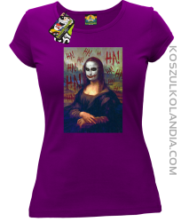 Mona Lisa Hello Jocker - Koszulka damska fiolet 