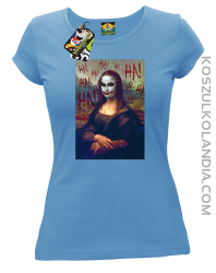 Mona Lisa Hello Jocker - Koszulka damska błękit 