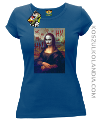 Mona Lisa Hello Jocker - Koszulka damska niebieska