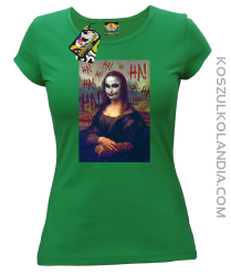 Mona Lisa Hello Jocker - Koszulka damska zielona 