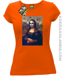 Mona Lisa Hello Jocker - Koszulka damska pomarańcz 