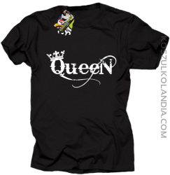 Queen Simple - Koszulka standard czarna 