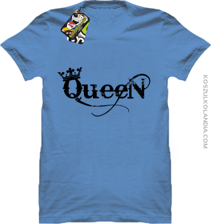 Queen Simple - Koszulka standard błękit 