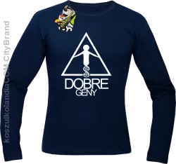 Dobre geny-Longsleeve męski granatowy