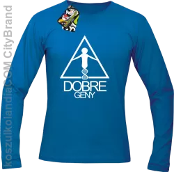 Dobre geny-Longsleeve męski niebieski