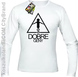 Dobre geny-Longsleeve męski biały