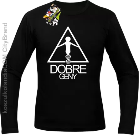 Dobre geny-Longsleeve męski czarny