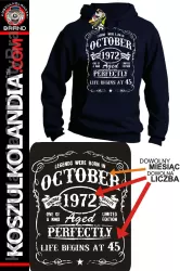 Legends were born in October Aged Perfectly - Bluza męska z kapturem 