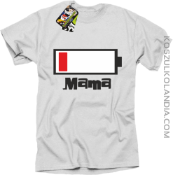 MAMA Bateria do ładowania - Koszulka męska biala 