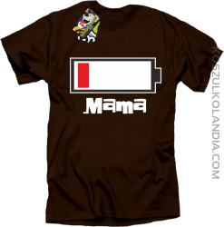 MAMA Bateria do ładowania - Koszulka męska brąz 