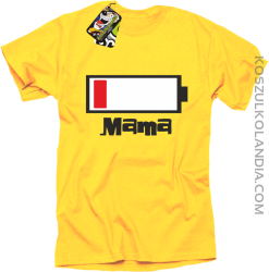 MAMA Bateria do ładowania - Koszulka męska żólty 