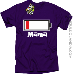 MAMA Bateria do ładowania - Koszulka męska fiolet 