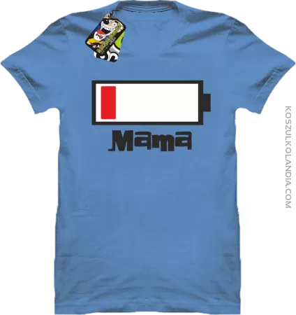 MAMA Bateria do ładowania - Koszulka męska 