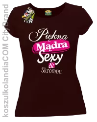 Piękna Mądra Skromna & Sexy - Koszulka damska brązowa 