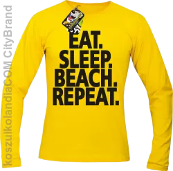 Eat Sleep Beach Repeat - Longsleeve męski żółty